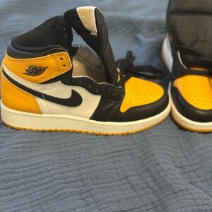 Kids Black and Yellow Sneakers